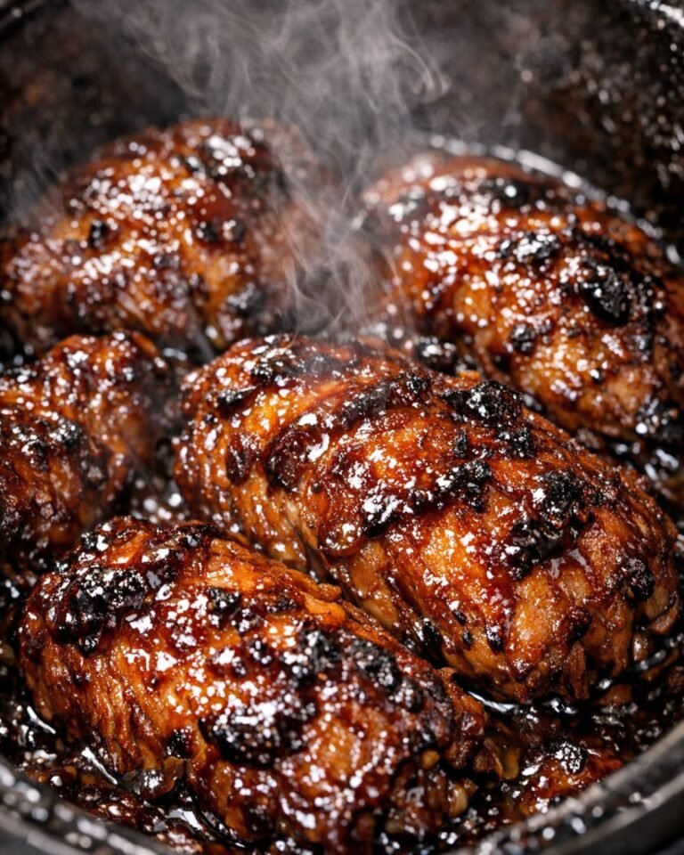 Slow-Cooker Sticky Glazed Beef Rolls